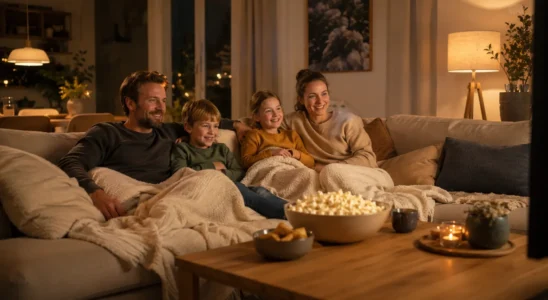 Filmkväll med familjen